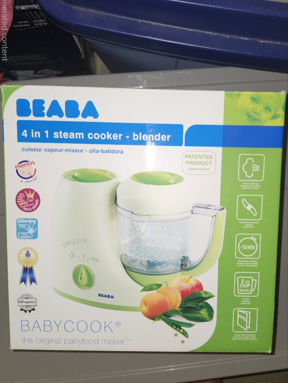 BEABA BABYCOOK Baby Food Maker - Steam Cooker 4 and 1 Blender